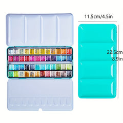 Professional Watercolor Paints Set - 48 Colors Tin Box Water Pigment