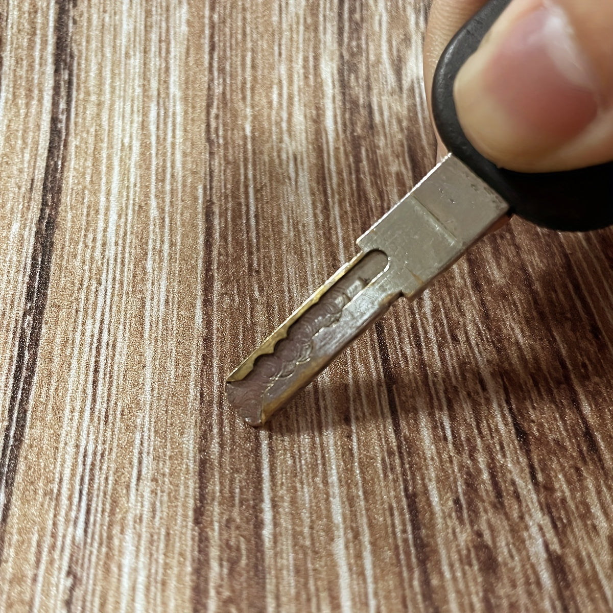 Wood Grain Raw Printing Signal Gray Floor Stickers