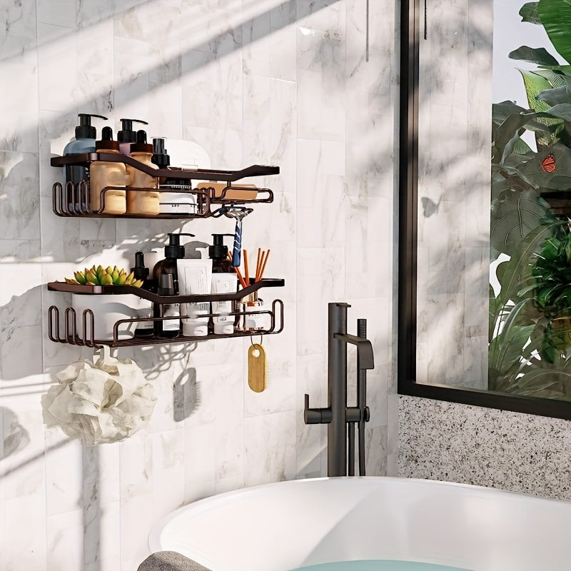 11 Hook Shower Rack - No Drilling Required