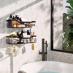 11 Hook Shower Rack - No Drilling Required