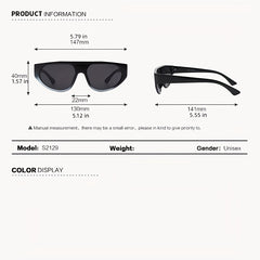Y2K One piece Sunglasses For Women Men Mod Outdoor UV400 Sun Shades