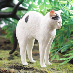 Handcrafted Simulated Cat Model Toy Solid Static Spotted Orange Cat