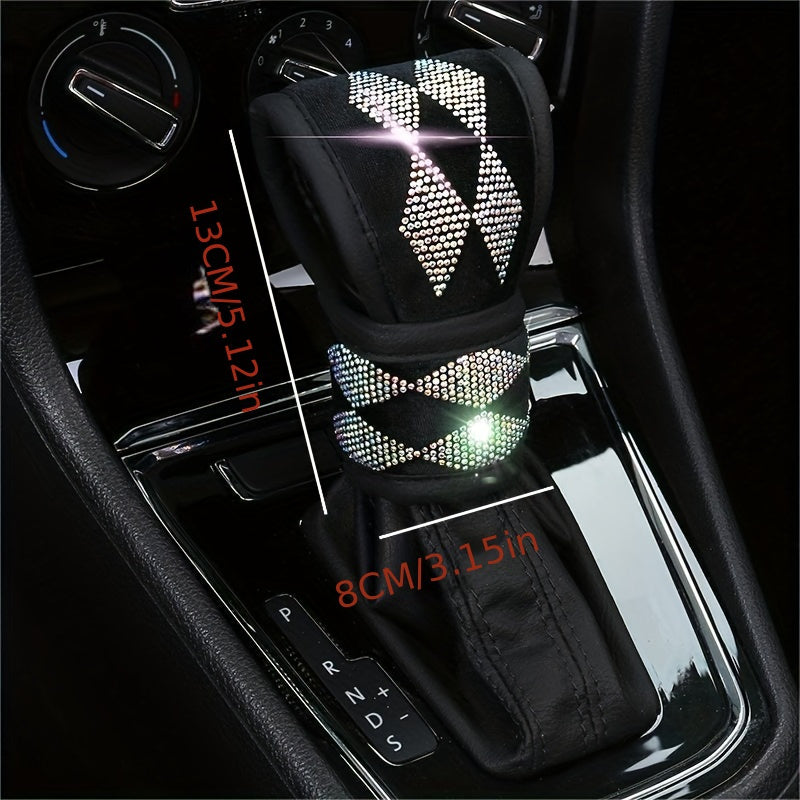 Crystal Car Set - Mirror, Seat Belt, Handbrake, Gear, Door Handle Cover