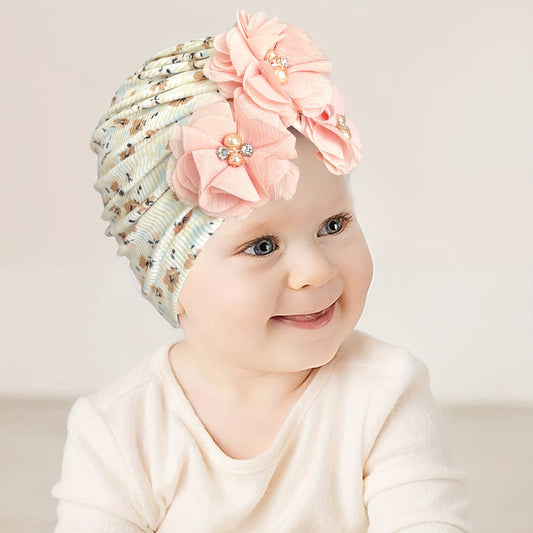 Threaded Print Baby Hat Baby Headscarf Hat