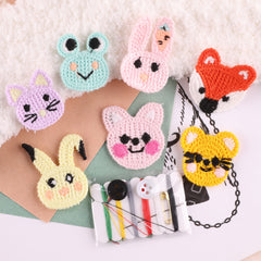 8pcs Plush Cartoon Animal Patches for Girls Clothing
