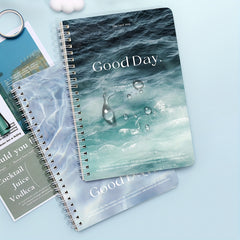 4pcs A5 Wave Star Language Coil Notebooks 60 Sheets