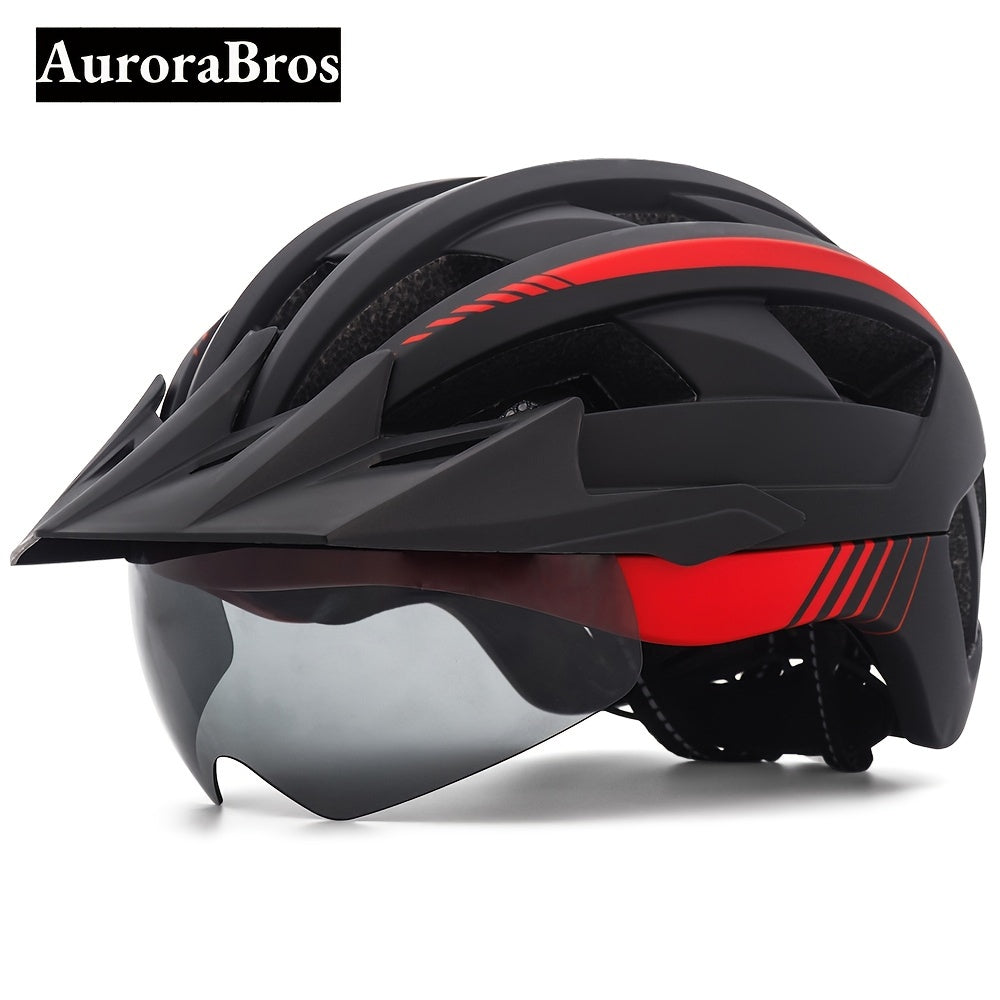 Mountain Road Bike Helmet With Goggles And Brim