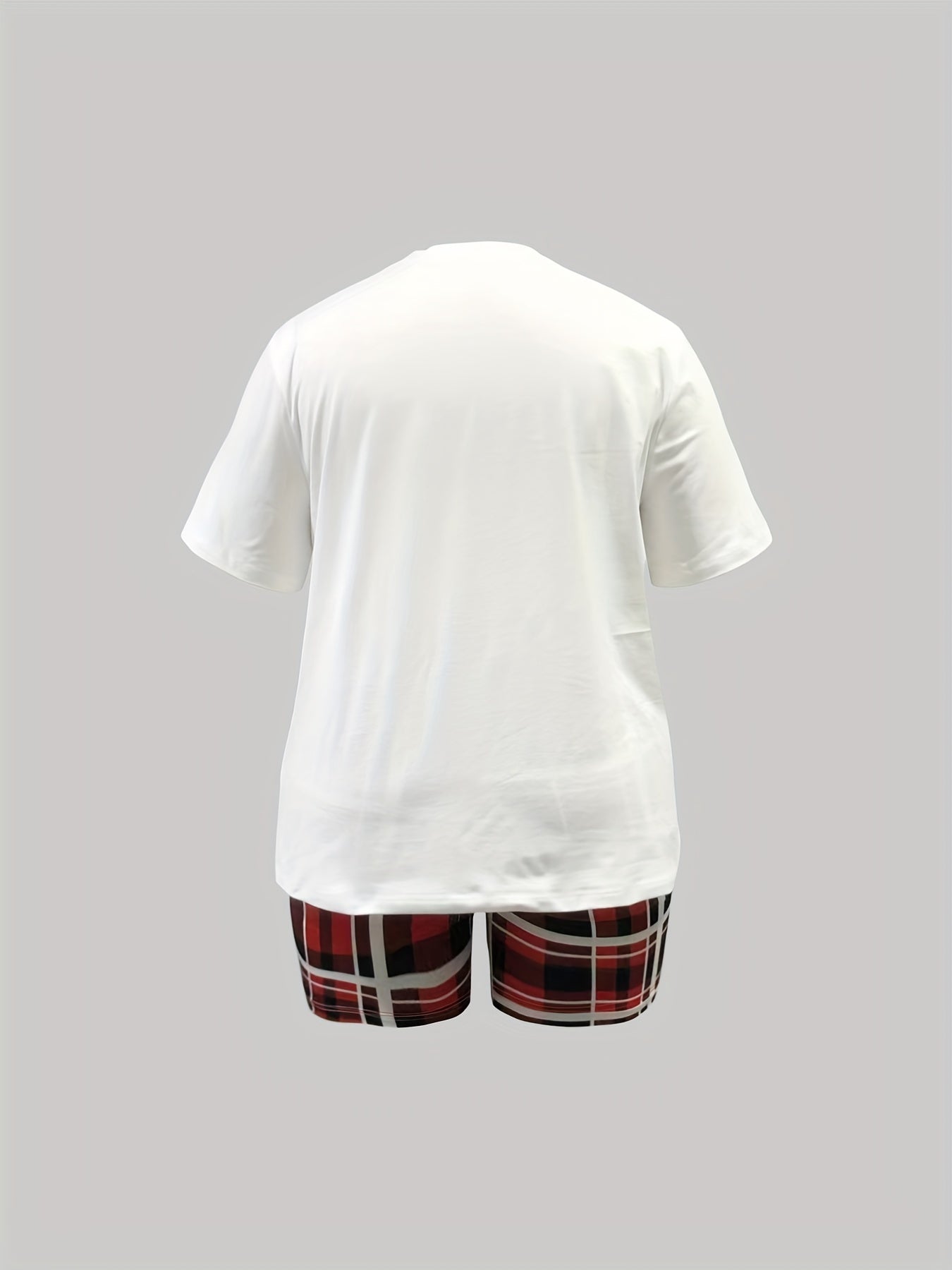  Plaid Tee & Shorts Set