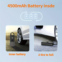 Cordless Car Tire Inflator Pump 150PSI Portable Air Compressor Pump