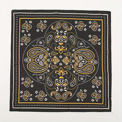 Geometric Paisley Print Bandana Square Scarf Satin Neckerchief