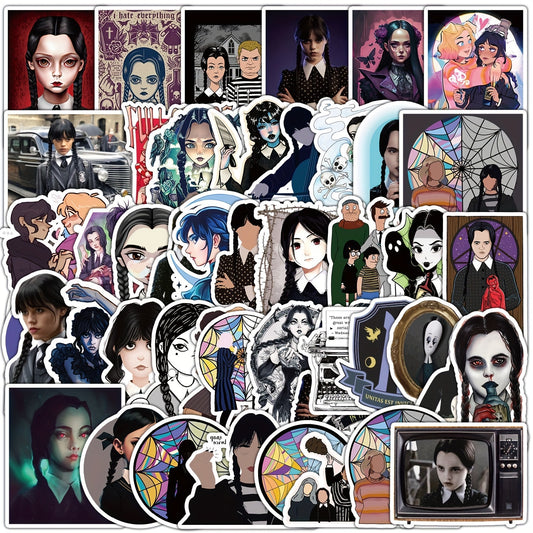 50pcs American TV Series Doodle Stickers Waterproof Stationery Stickers