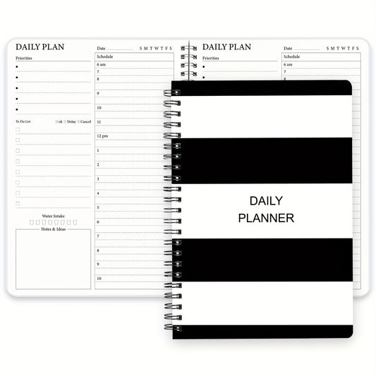 Daily Planner Undated Hourly Schedule To Do List Notes Meals