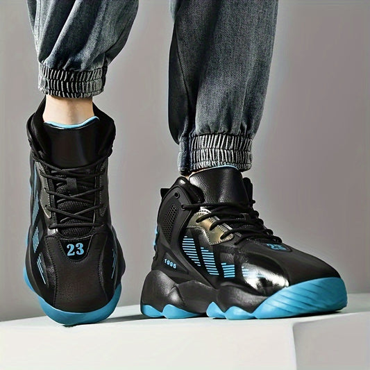 Men's Block Basketball Shoes Comfy Breathable Non Slip Shock Absorption