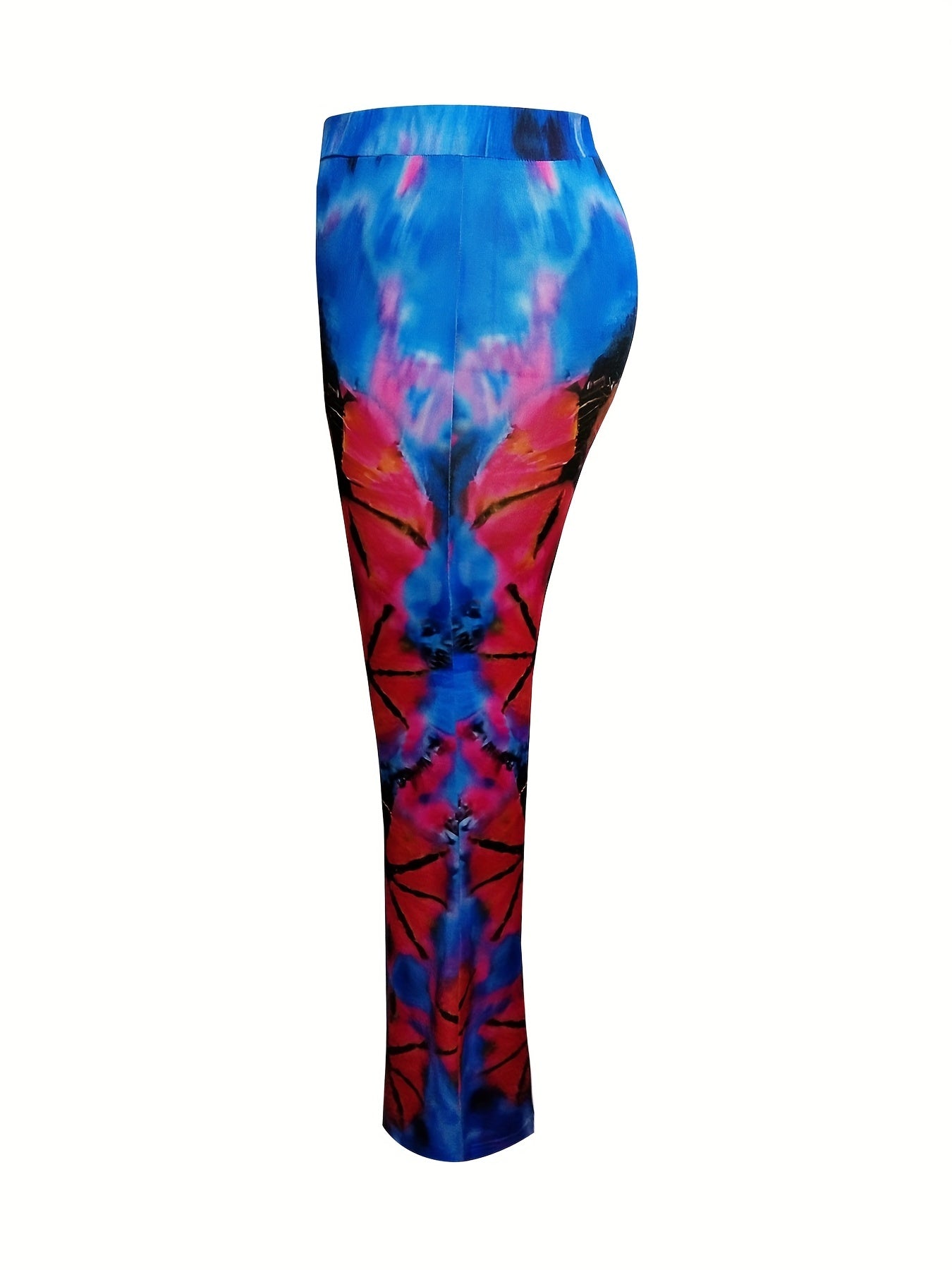Women's Plus Tie Dye High Rise Flare Leg Pants