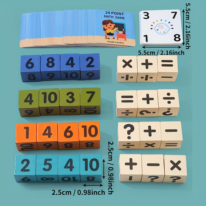 Wooden Toy Math Operations Board Game
