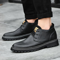 Men's Low Heel Derby Shoes Lace up Front