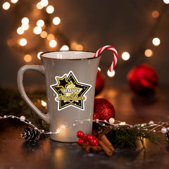 4pcs Happy Year Waterproof Tattoo Sticker Year's Party Glitter Decoration