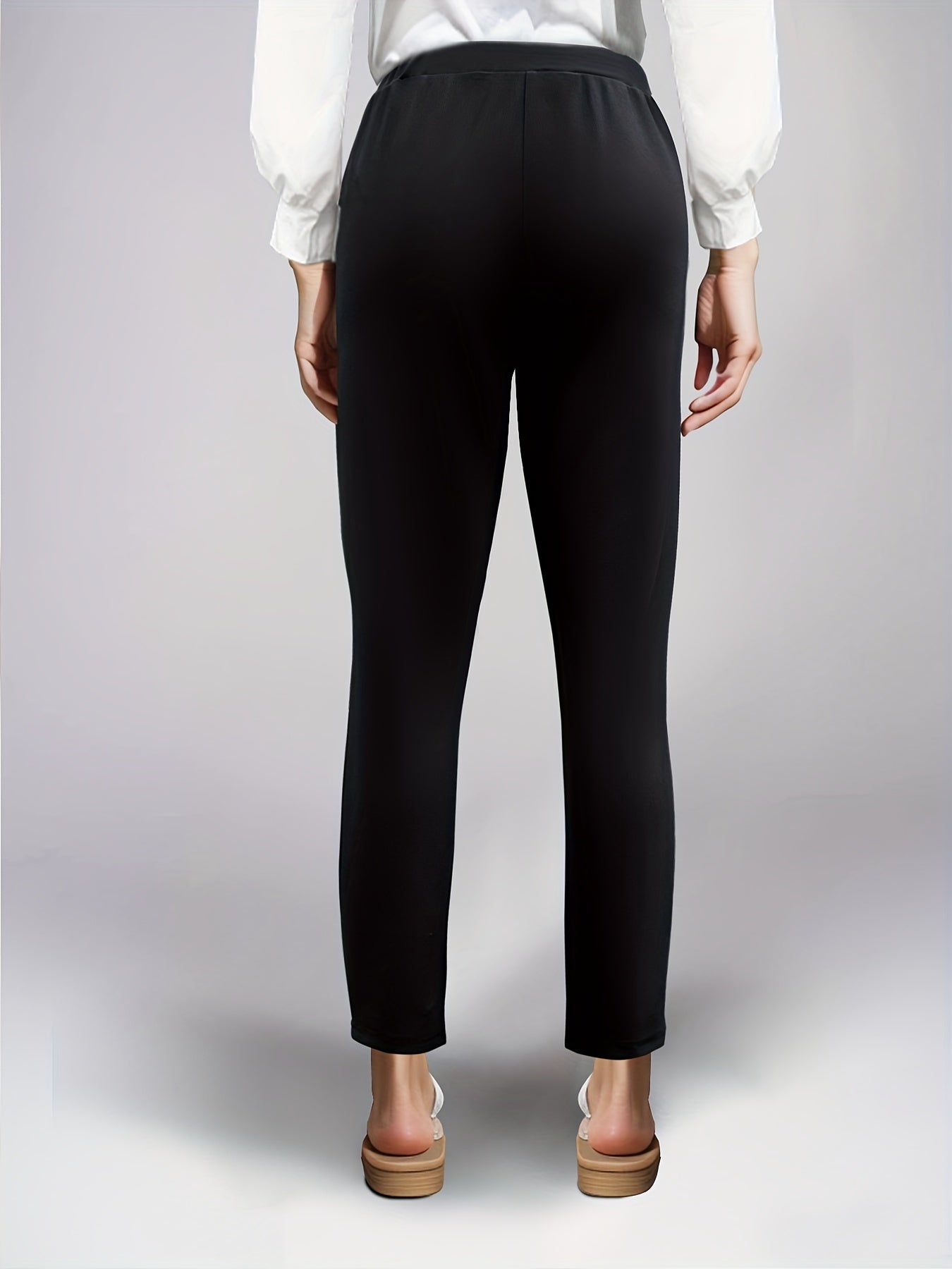 High Waist Tie Knot Skinny Pants