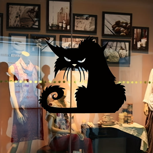Halloween Cat Window Wall Sticker for Home Decoration