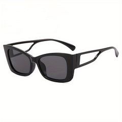 Cat Eye Sunglasses Square Frame Hollow Temple Wrap UV400