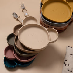 Panda Silicone Children's Feeding Plate with Suction Cup