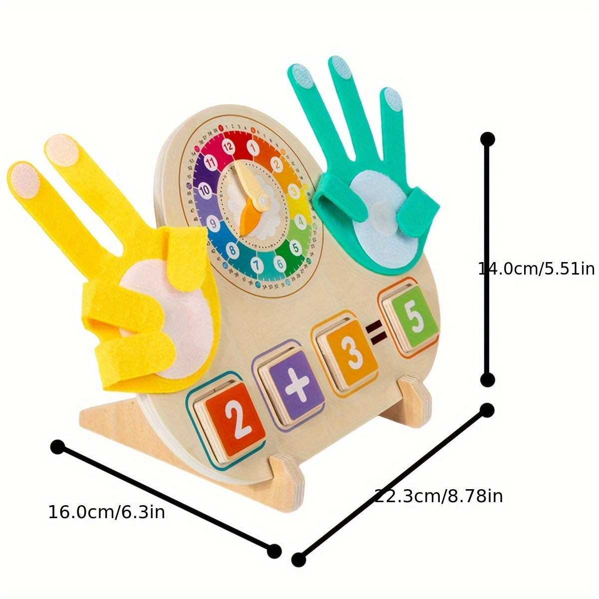 Double Sided Finger Counting & Number Tracing Board with Clock