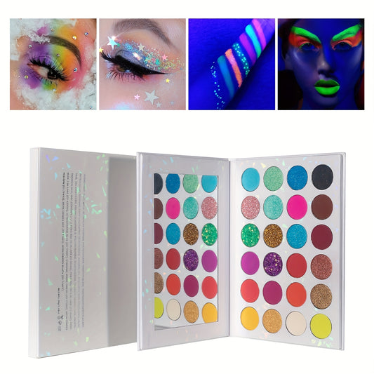 Halloween 24-Color Luminous Eyeshadow Palette Glitter Fluorescent Makeup