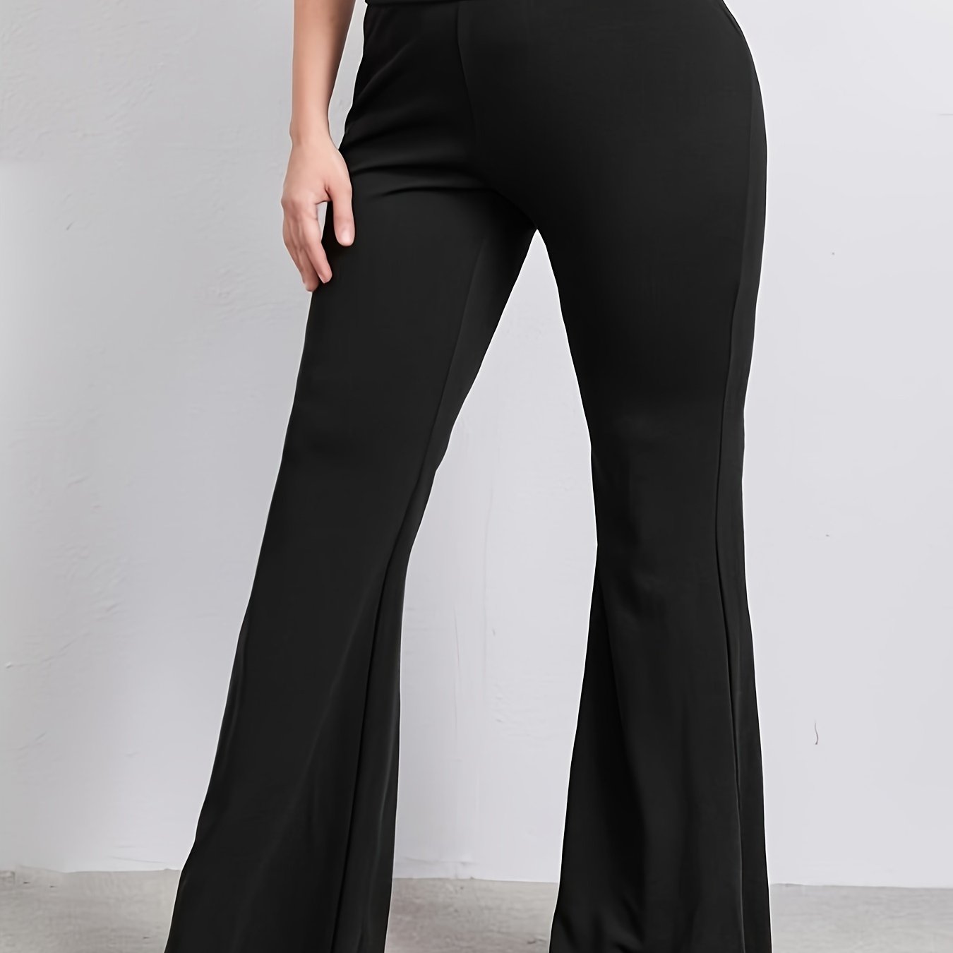  High Rise Flared Leg Trousers