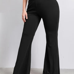  High Rise Flared Leg Trousers