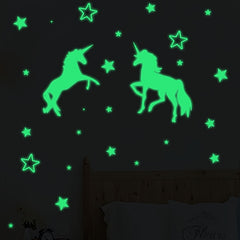 Unicorn Luminous Wall Stickers Glow In The Dark Stars