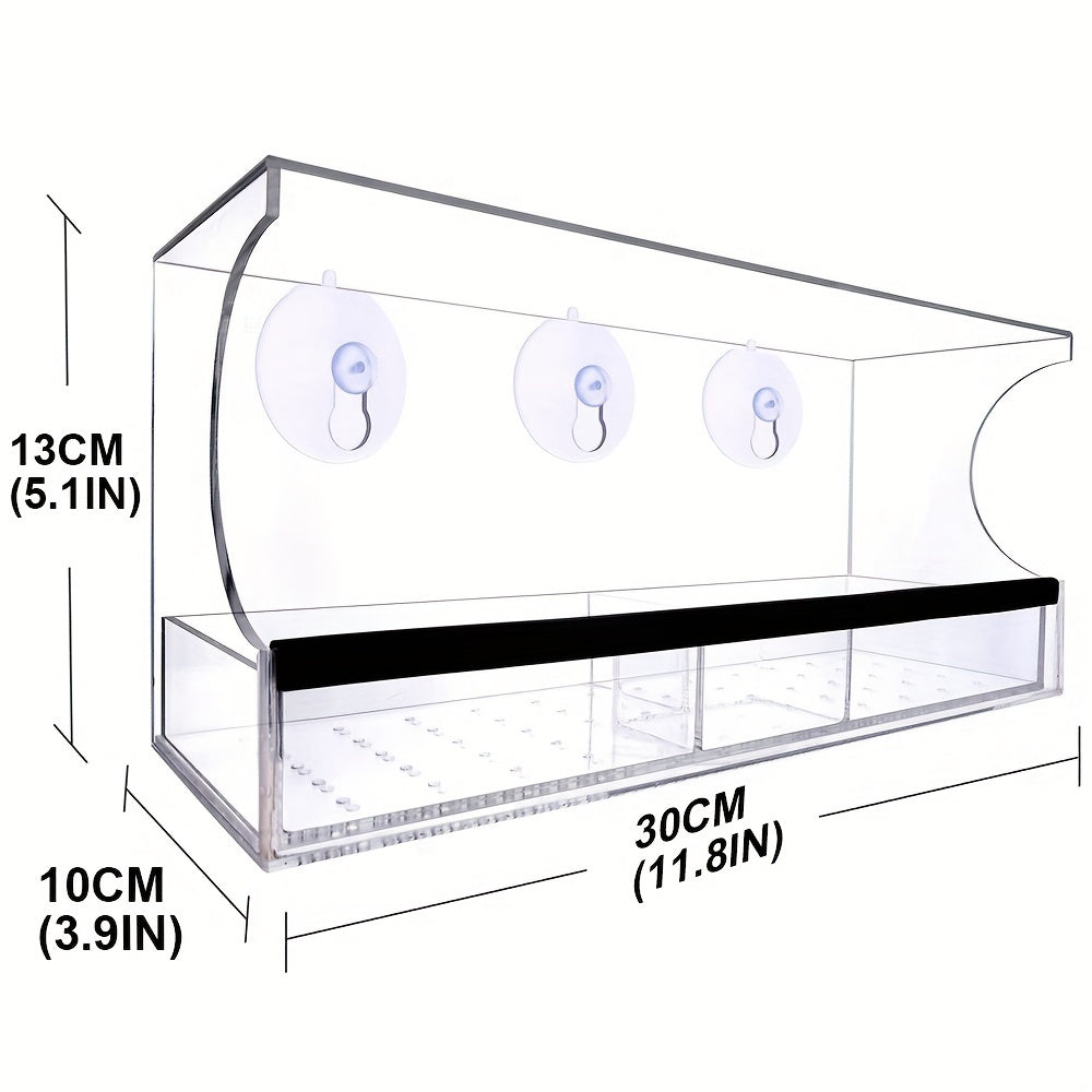 Clear Glass Bird Feeder for Window - Attract Birds to Your Home