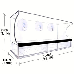Clear Glass Bird Feeder for Window - Attract Birds to Your Home