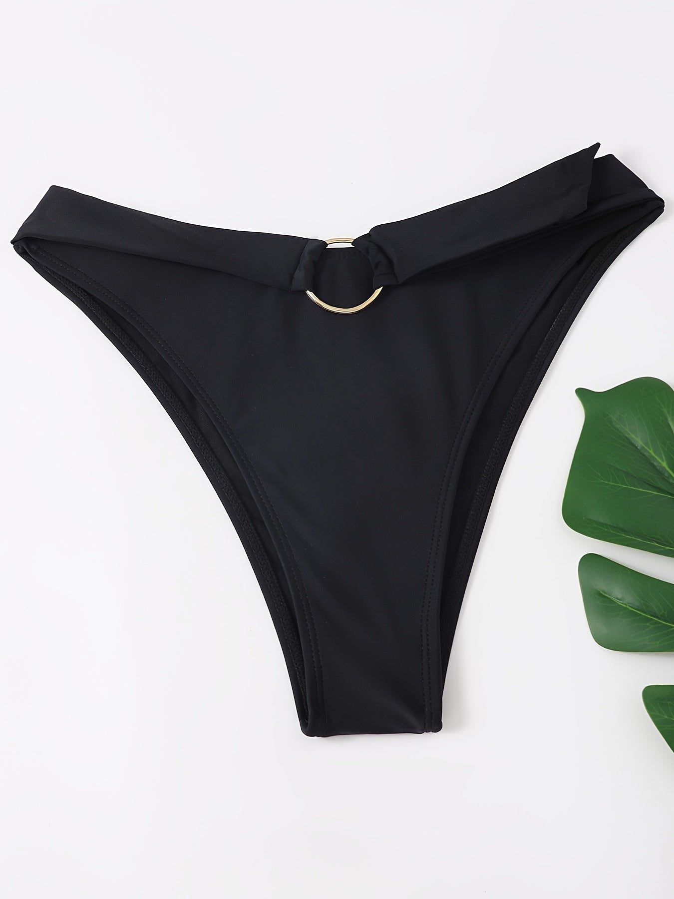 One Shoulder Cut Out Front Bikini Sets