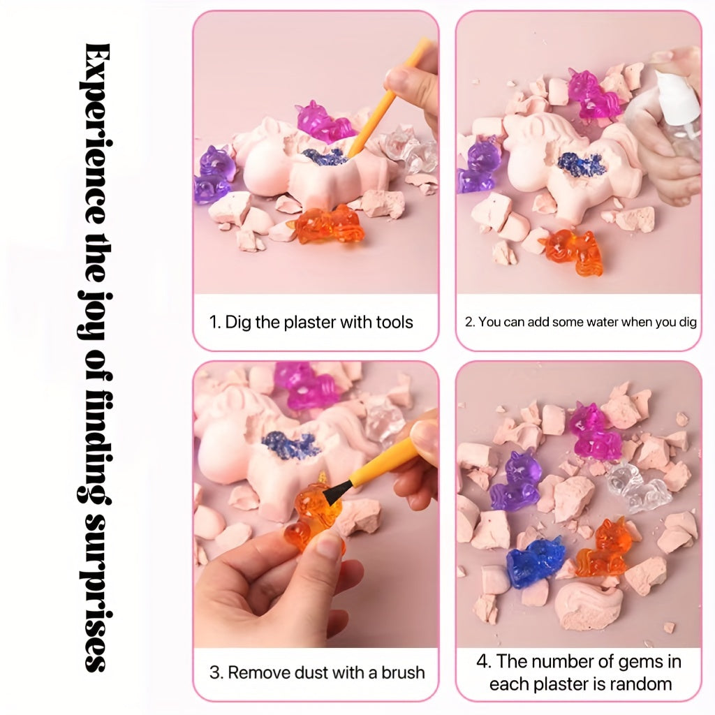 Rainbow Archaeological Dig Kit for Kids 3-8