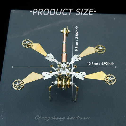 Metal DIY Gear Dragonfly Puzzle Toy Steampunk Craft