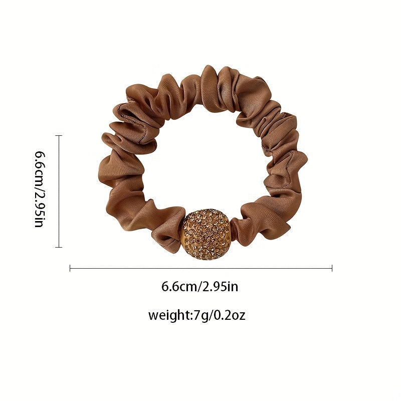 Rhinestone Head Rope Hair Ring Ponytail Elastic Scrunchie Women's Hair Tie