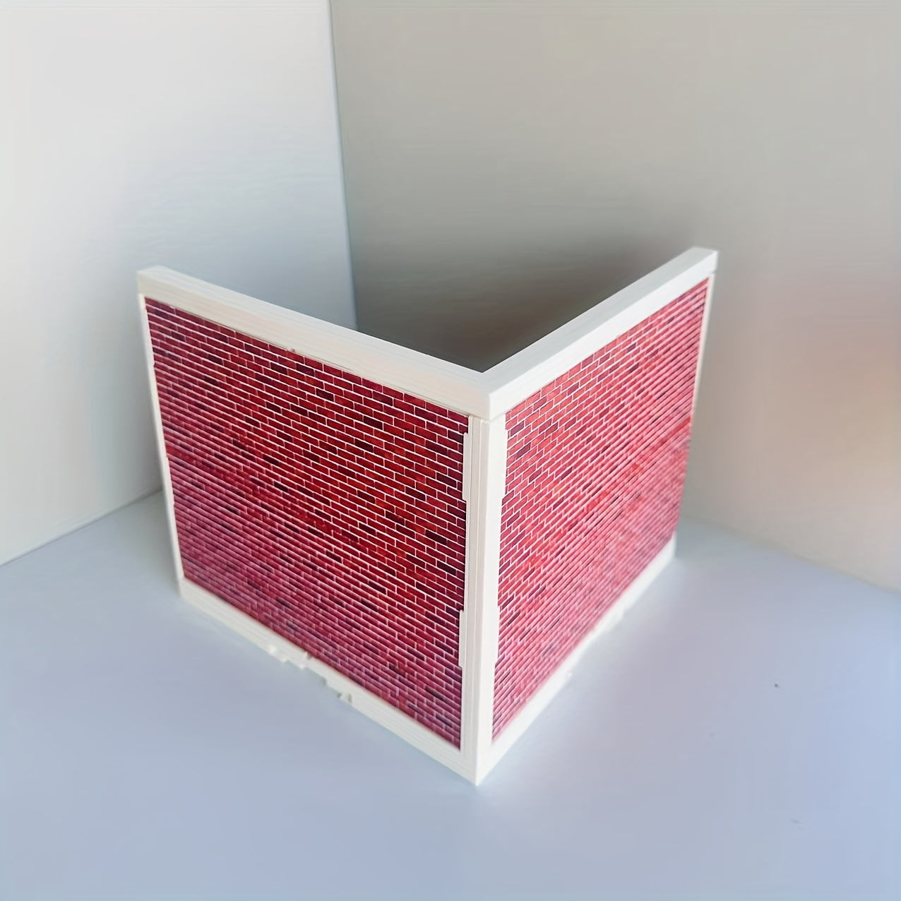 1:12 Scale Dollhouse Checkered Space Mini Cabin Model DIY Craft Scene