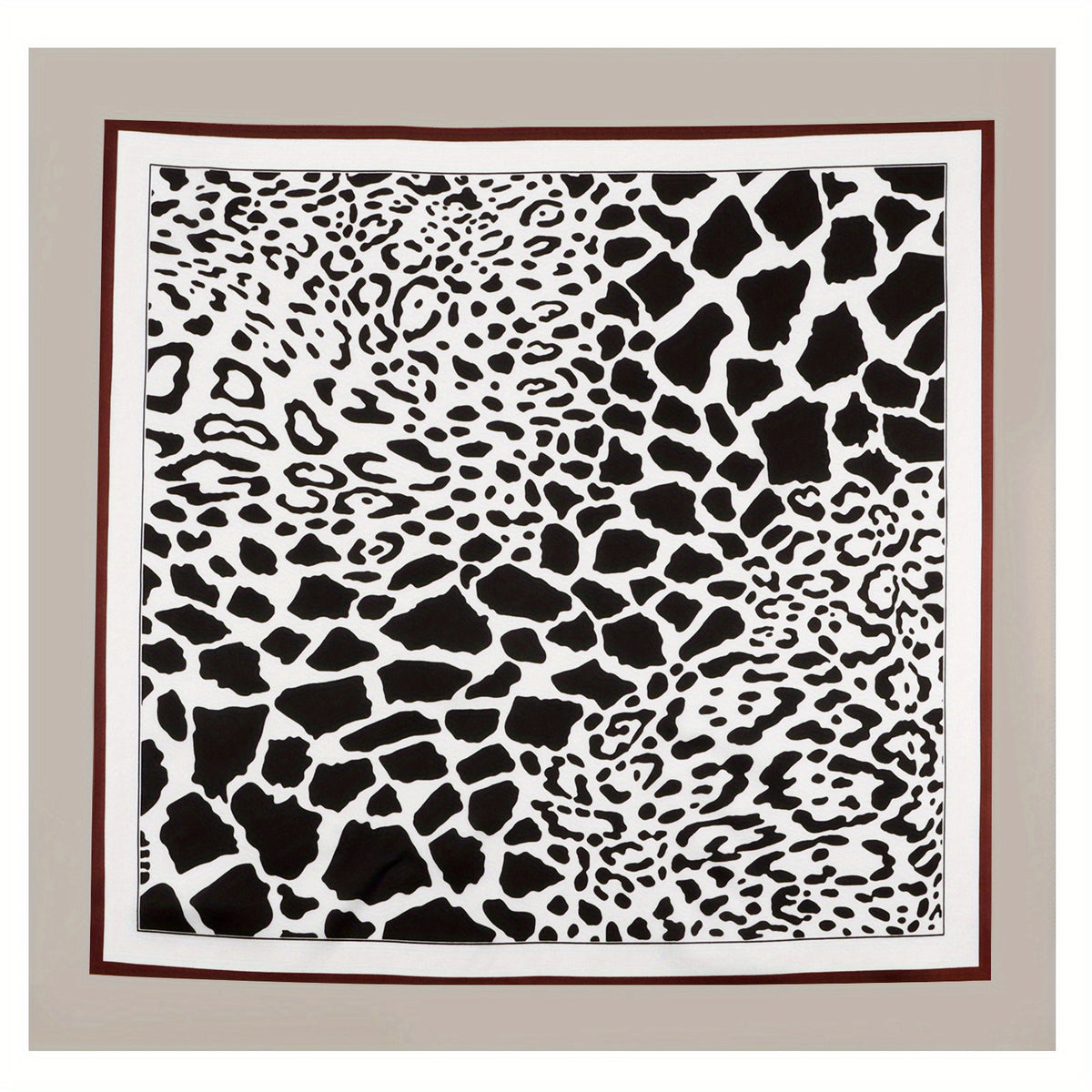 70cm Leopard Print Bandana Silk Square Scarf Neckerchief Head Wrap