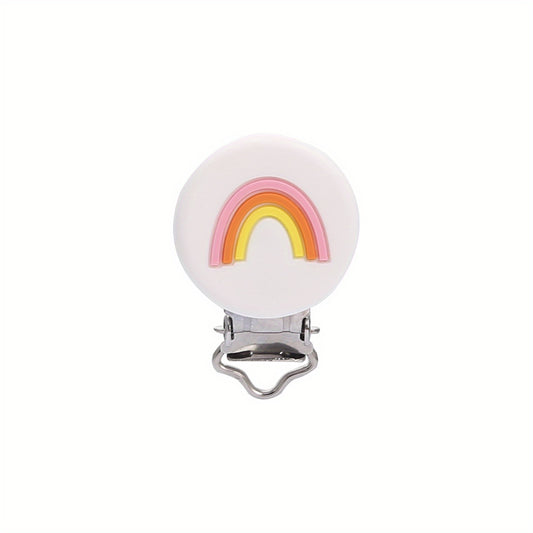 Colorful Rainbow Pacifier Clip for Babies 0-24 Months