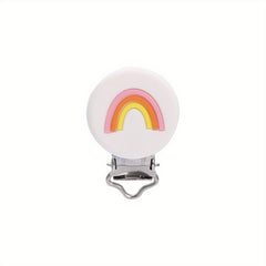 Colorful Rainbow Pacifier Clip for Babies 0-24 Months