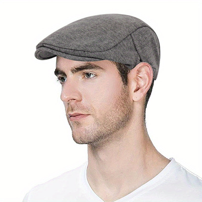 Men's Beret Adjustable Newsboy Cap Soft Woven Hat