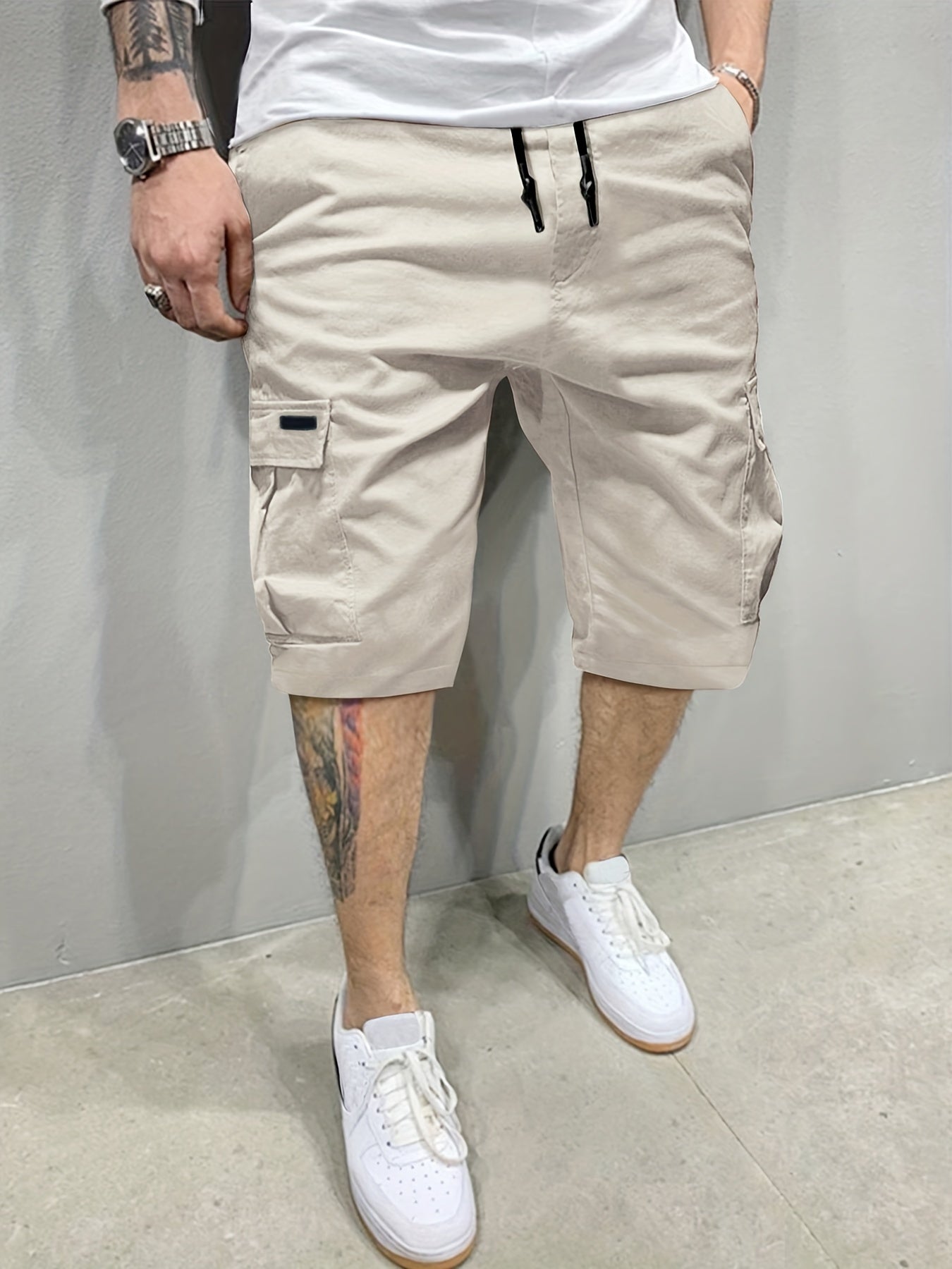 Men's Cargo Short Pants Drawstring Loose Shorts