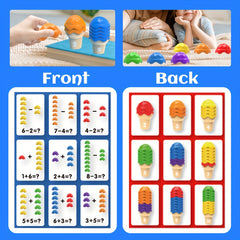 Ice Cream Counting & Sorting Stacking Toy - Educational Puzzle