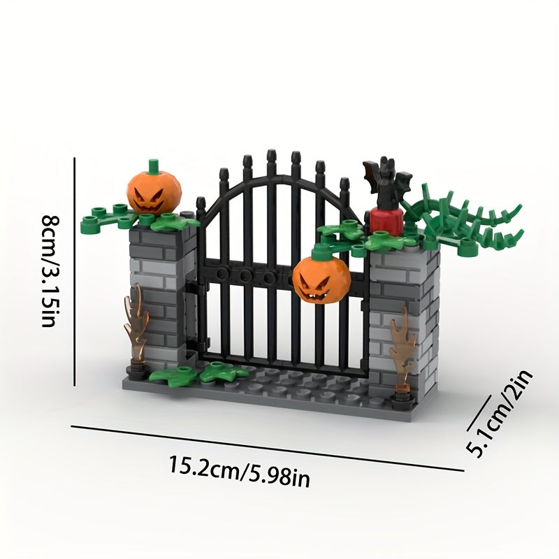 Halloween Building Blocks Tomb Bat Spider Pumpkin Tree Compatible Toy