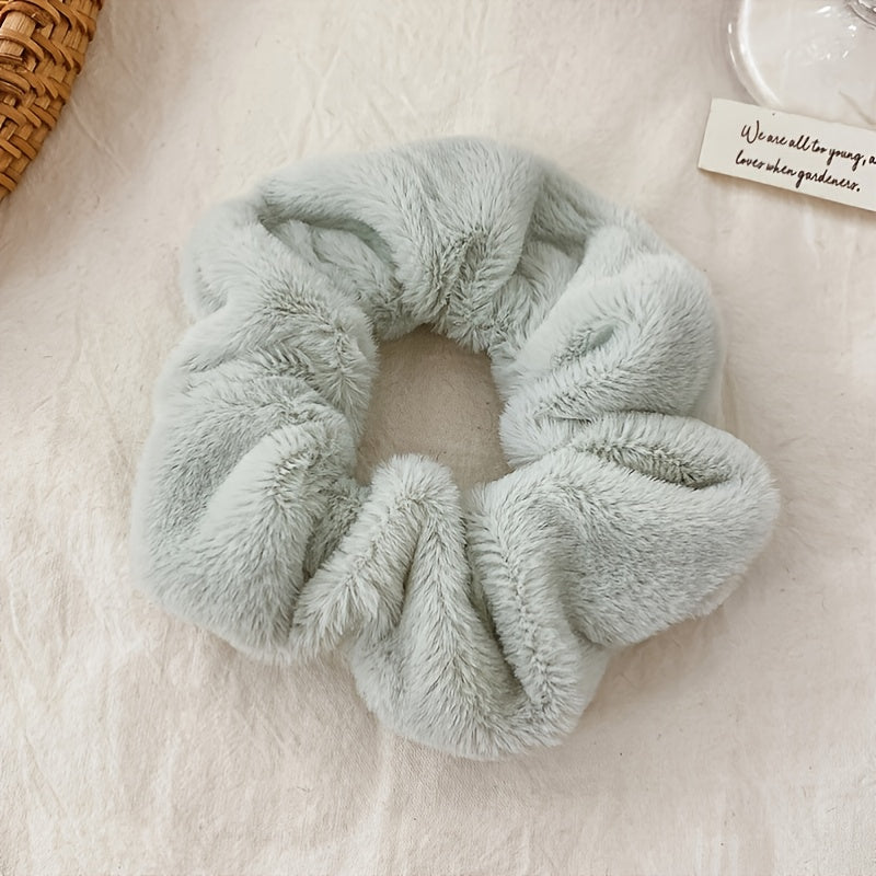 Solid Colors Velvet Scrunchies Soft Hair Ties Ponytail Holders