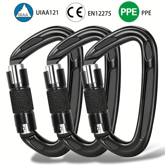 1pc 25KN Auto Lock Aluminum Carabiner Outdoor Climbing Camping Hiking Rescue