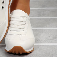 Women's Lace Up Sneakers Lightweight Low Top Trainers
