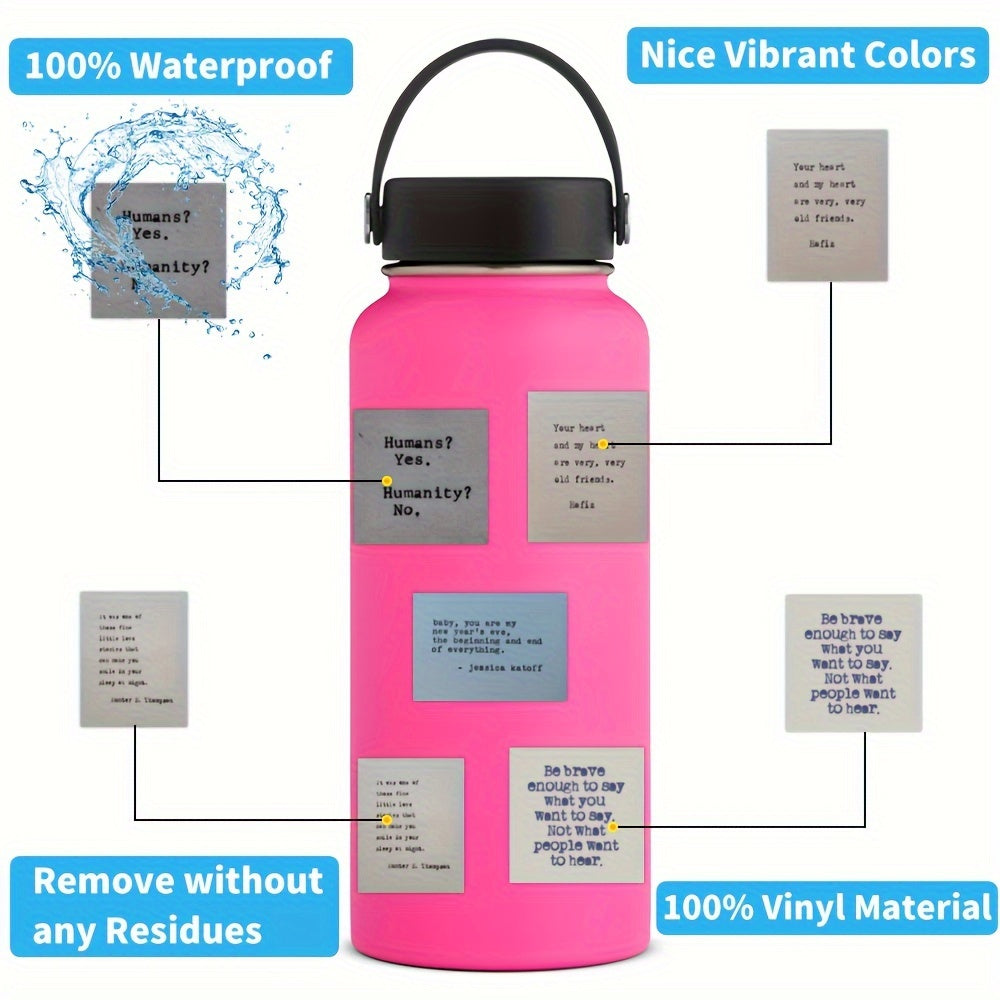 115pcs Inspirational Vinyl Stickers for Scrapbooking Laptops
