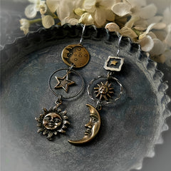 Greek Mythology Face Pendant Earrings Women Party Jewelry