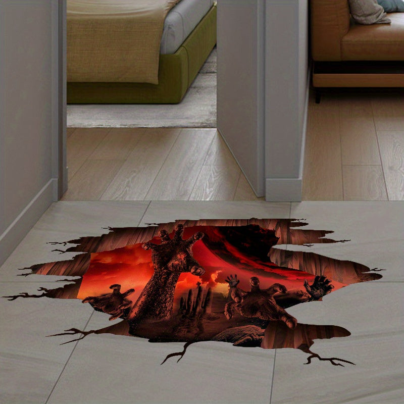 Halloween Decorative Wall Stickers Horror Skull Floor Decoration Self-adhesive